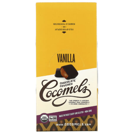 Cocomels, Orgânico, Caramelos de Leite de Coco com Cobertura de Chocolate, Baunilha, 15 Unidades, 28 g Cada - Image 2