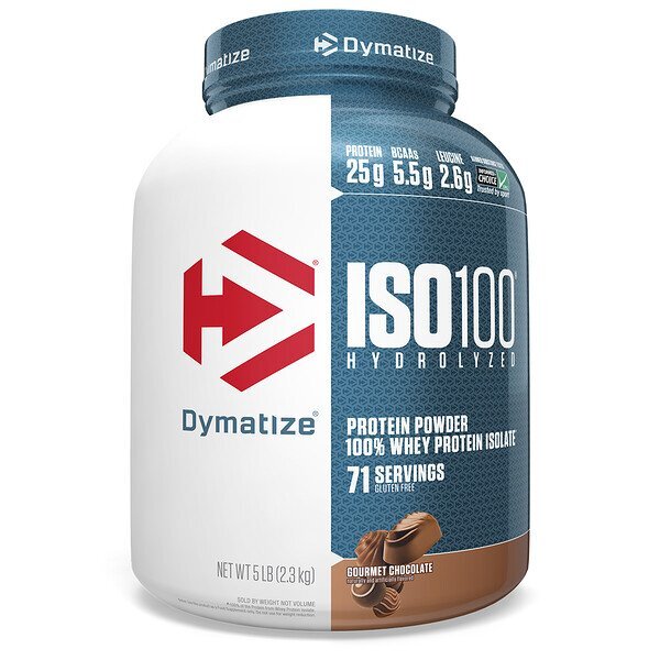 Dymatize Nutrition, Hidrolisado ISO100, Isolado Proteico de Soro de Leite 100%, Chocolate Gourmet, 2,3 kg (5 lb)