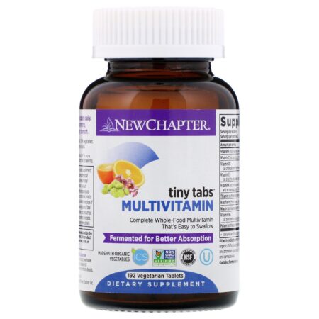 New Chapter, Multivitamin Tiny Tabs, Complete Whole-Food Multivitamin, 192 Comprimidos Vegetais - Image 3