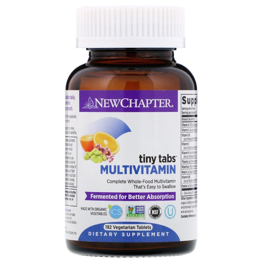 New Chapter, Multivitamin Tiny Tabs, Complete Whole-Food Multivitamin, 192 Comprimidos Vegetais - Imagem 3