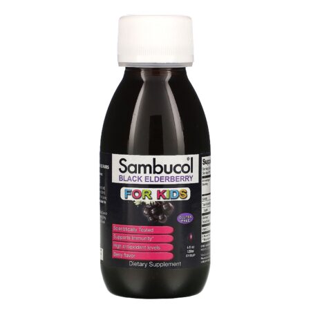 Sambucol, Xarope de Sabugueiro Preto, Para Crianças, Sabor de Frutos Silvestres, 120 ml (4 fl oz) - Image 3