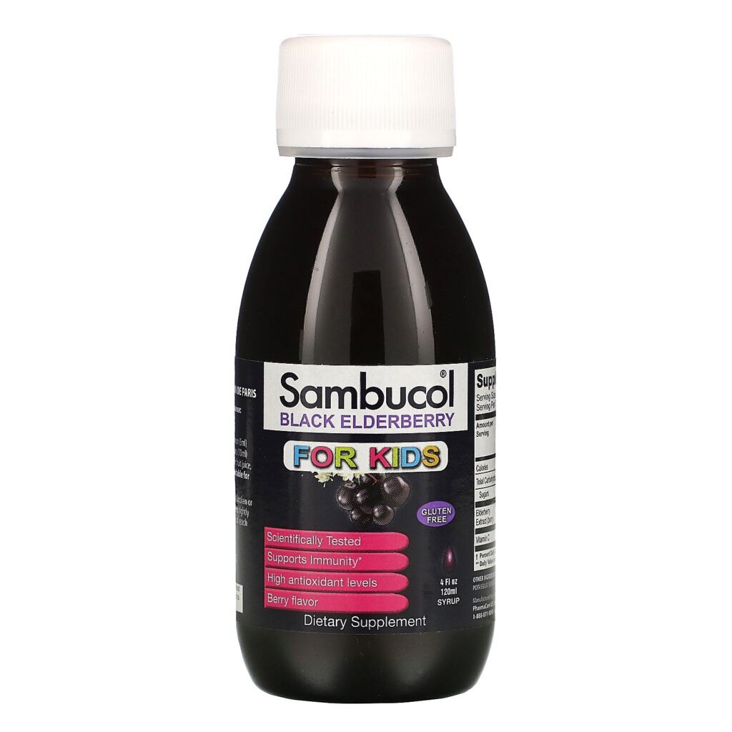 Sambucol, Xarope de Sabugueiro Preto, Para Crianças, Sabor de Frutos Silvestres, 120 ml (4 fl oz) - Imagem 3