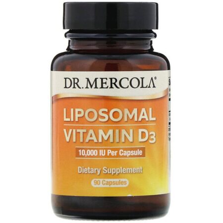 Dr. Mercola, Vitamina D3 Lipossômica, 10.000 UI, 90 Cápsulas