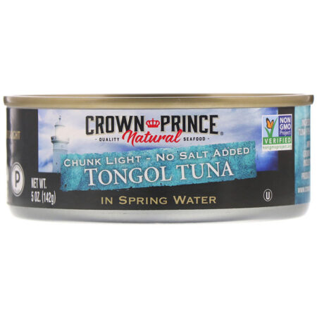 Crown Prince Natural, Atum Tongol, Chunk Light - Sem Adição de Sal, Em Água Mineral, 5 oz (142 g)