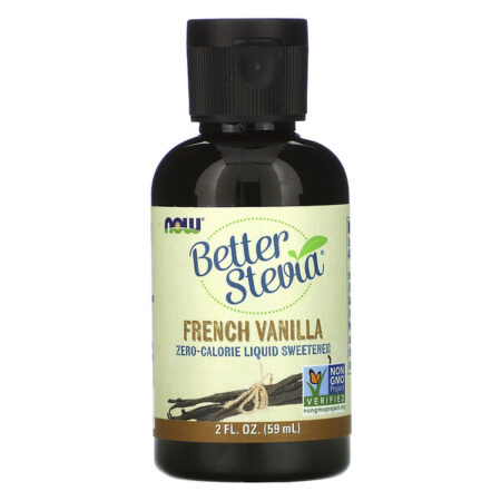 Now Foods, Adoçante Líquido Better Stevia, Baunilha Francesa, 2 fl oz (59 ml)