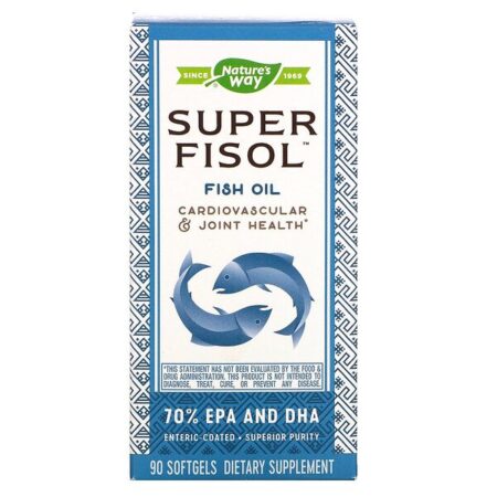 Nature's Way, Super Fisol Fish Oil, Enteric-Coated, 90 Softgels