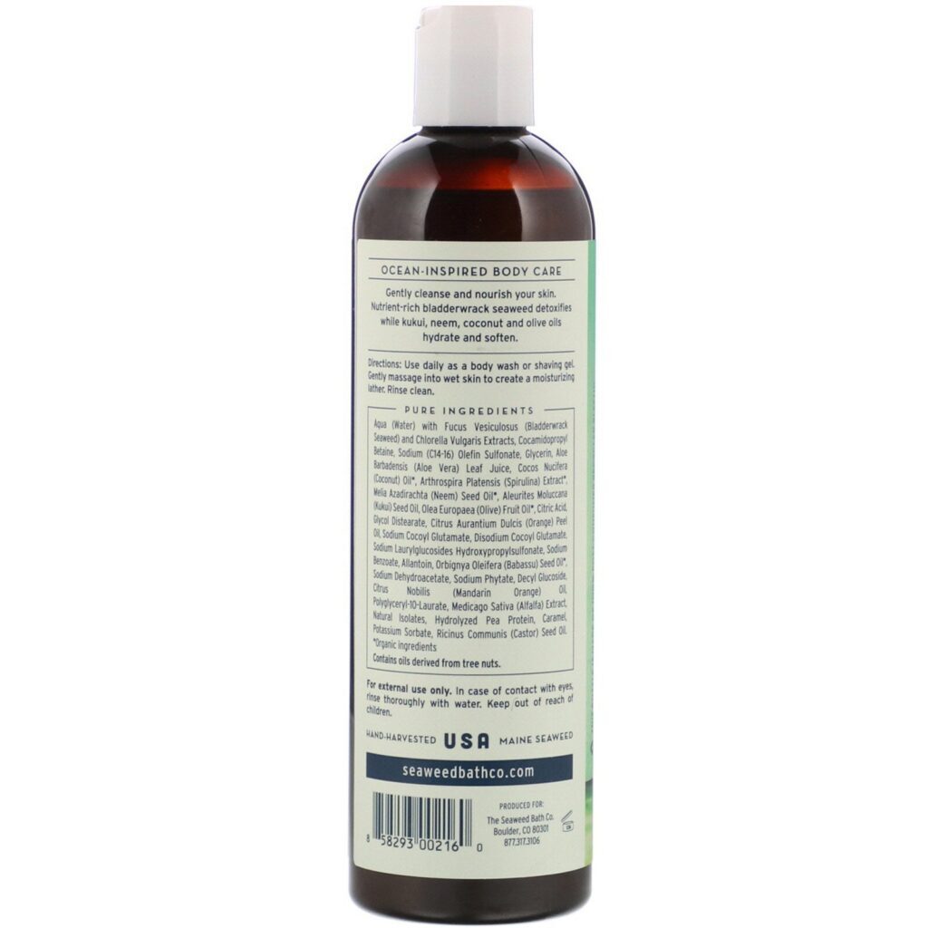 The Seaweed Bath Co., Sabonete Líquido Corporal de Limpeza Hidratante, Baunilha Cítrica, 354 ml (12 fl oz) - Imagem 2
