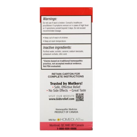 Homeolab USA, Kid's Relief, Throat Ease Syrup, 0-12 Yrs, 3.4 fl oz (100 ml) - Image 3