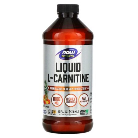 Now Foods, Sports, L-Carnitine Liquid, Tropical Punch, 1,000 mg, 16 fl oz (473 ml)