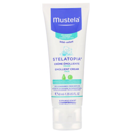 Mustela, Baby, Stelatopia Emollient Face Cream, 1.35 fl oz (40 ml) - Image 3