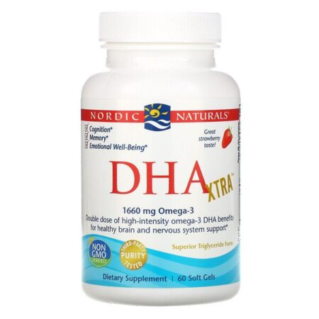 Nordic Naturals, DHA Xtra, Morango, 1.000 mg, 60 Softgel