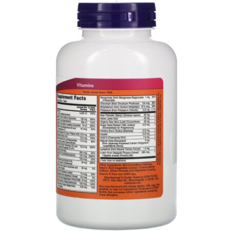 Now Foods, ADAM, Multivitamínico Superior Para Homens, 120 Comprimidos - Image 3