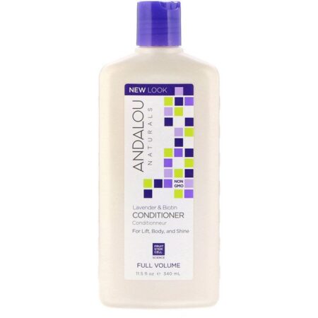 Andalou Naturals, Condicionador, Volume Total, para Encorpar, dar Volume e Brilho, Lavanda e Biotina, 11,5 fl oz (340 ml)