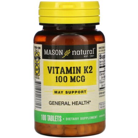 Mason Natural, Vitamina K2, 100 mcg, 100 Comprimidos