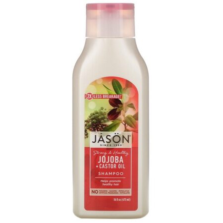 Jason Natural, Strong & Healthy Jojoba + Castor Oil Shampoo, 16 fl oz (473 ml)