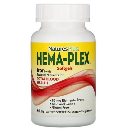 Nature's Plus, Hema-Plex, 60 Softgels de Ação Rápida