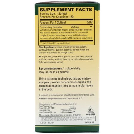 Terry Naturally, CuraMed, 750 mg, 120 Softgels - Image 2