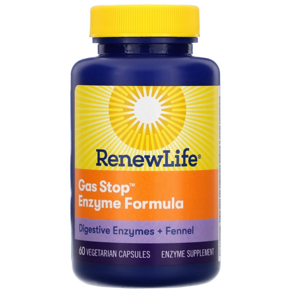 Renew Life, Gas Stop Enzyme Formula, 60 Vegetarian Capsules - Imagem 3