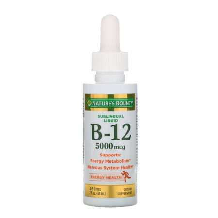 Nature's Bounty, Líquido Sublingual, B12, 5.000 mcg, frasco 59 ml - Image 3