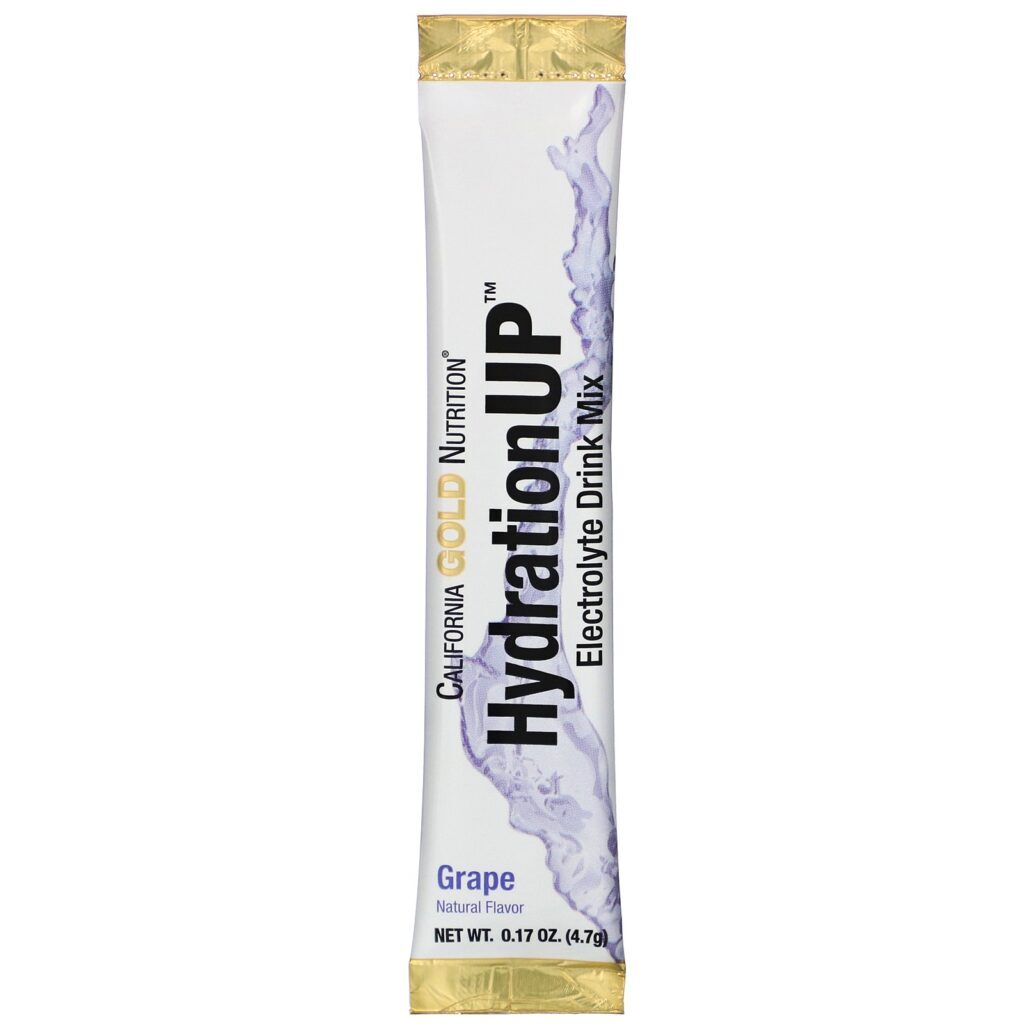 California Gold Nutrition, HydrationUP, Mistura de Bebida com Eletrólitos, Uva, 20 Envelopes, 4,7 g (0,17 oz) Cada - Imagem 3