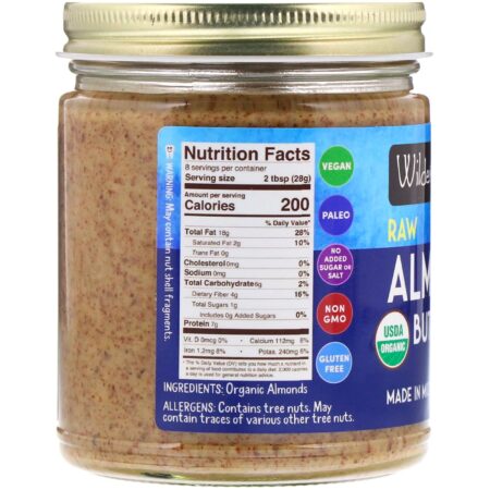 Wilderness Poets, Organic, Raw Almond Butter, 8 oz (227 g) - Image 2