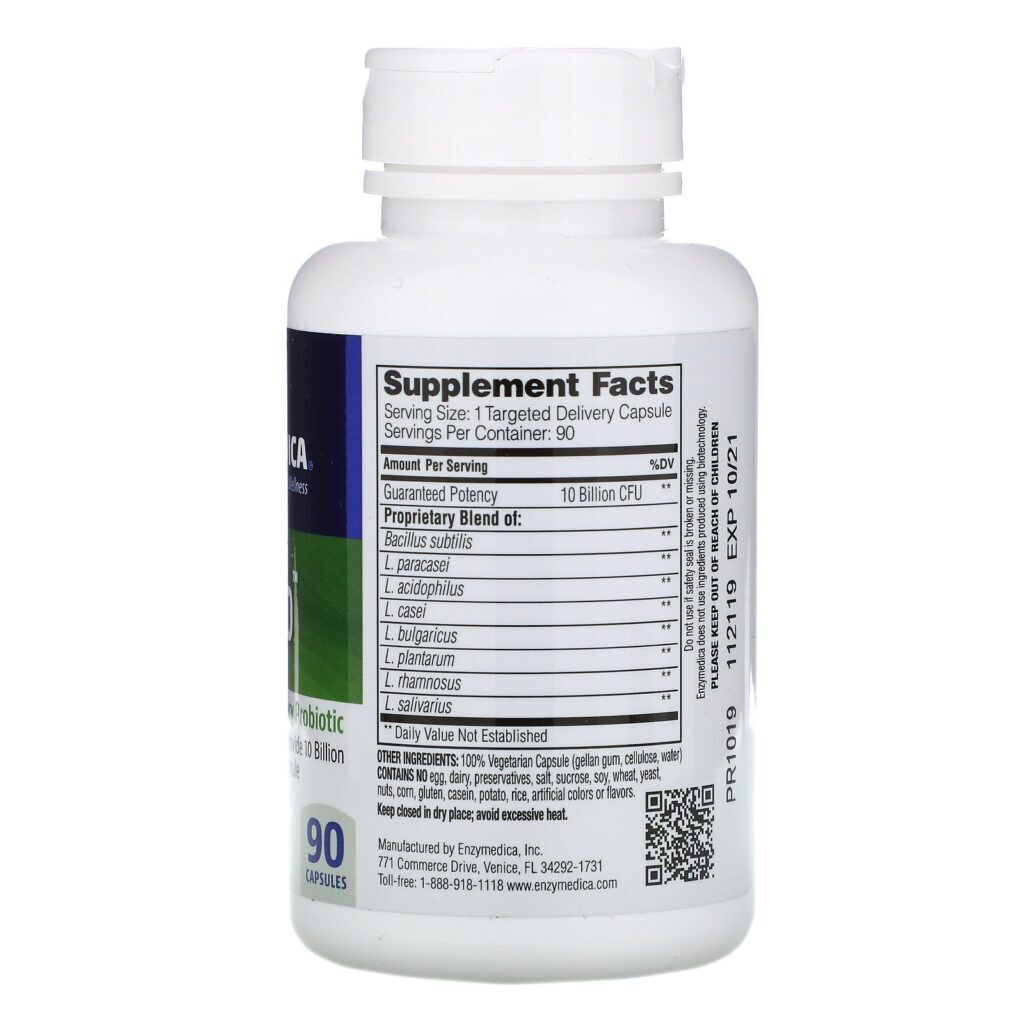 Enzymedica, Pro-Bio, Probiótico de Potência Garantida, 90 Cápsulas - Imagem 2