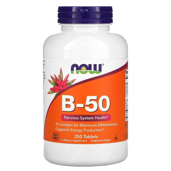 Now Foods, B-50, 250 Comprimidos