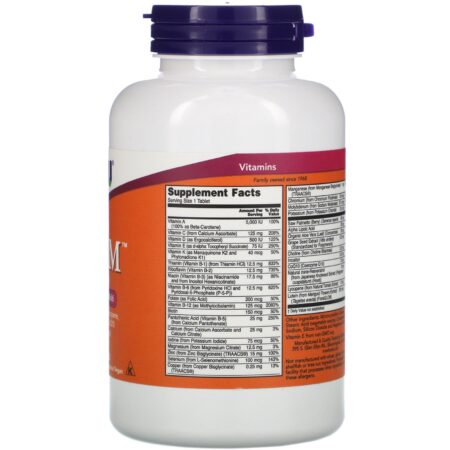 Now Foods, ADAM, Multivitamínico Superior Para Homens, 120 Comprimidos - Image 2