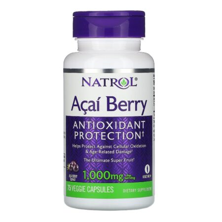 Natrol, Açaí, 1.000 mg, 75 Cápsulas Vegetais - Image 3