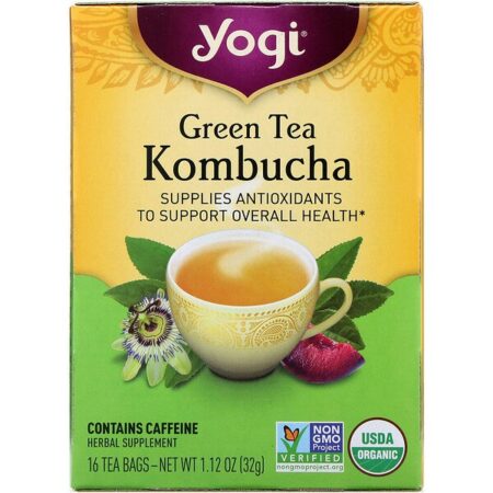 Yogi Tea, Orgânico, Kombucha de Chá Verde, 16 Saquinhos de Chá, 32 g (1,12 oz)