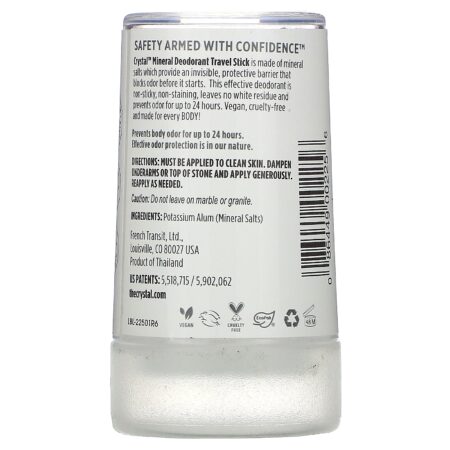 Crystal Body Deodorant, Desodorante Mineral em Bastão, Sem Perfume, 40 g (1,5 oz) - Image 2