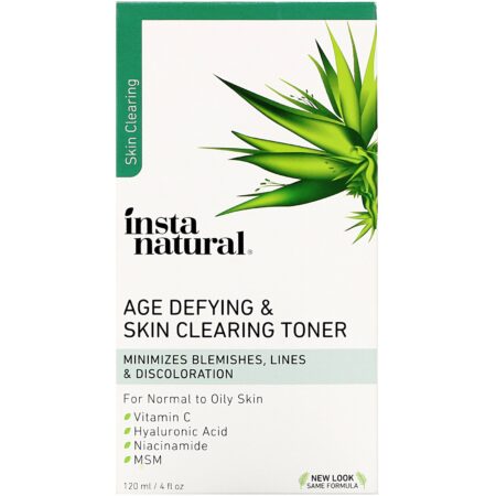 InstaNatural, Age-Defying & Skin Clearing Toner, 4 fl oz (120 ml) - Image 2