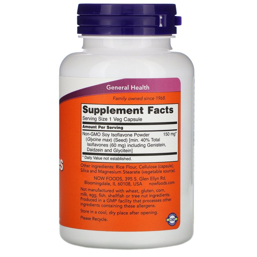 Now Foods, Isoflavonas de Soja, 120 Cápsulas Vegetais - Imagem 2