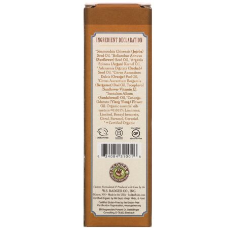 Badger Company, Botanical Hair Oil, Argan, Jojoba & Baobab, 2 fl oz (59.1 ml) - Image 3