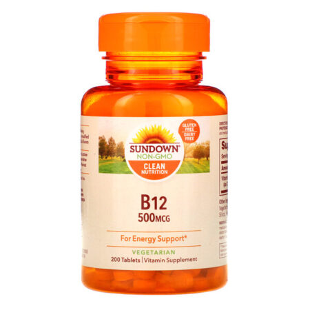 Sundown Naturals, B-12, 500 mcg, 200 Comprimidos