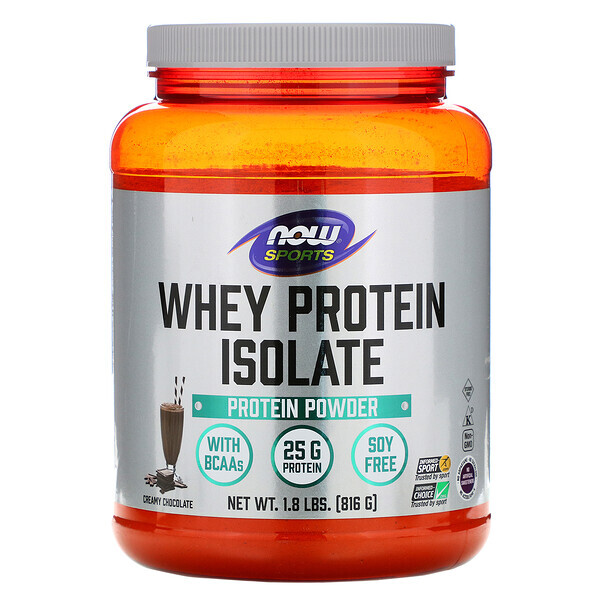 Now Foods, Esportes, Isolado de Proteína de Soro do Leite, Chocolate holandês, 816 g (1,8 lbs)