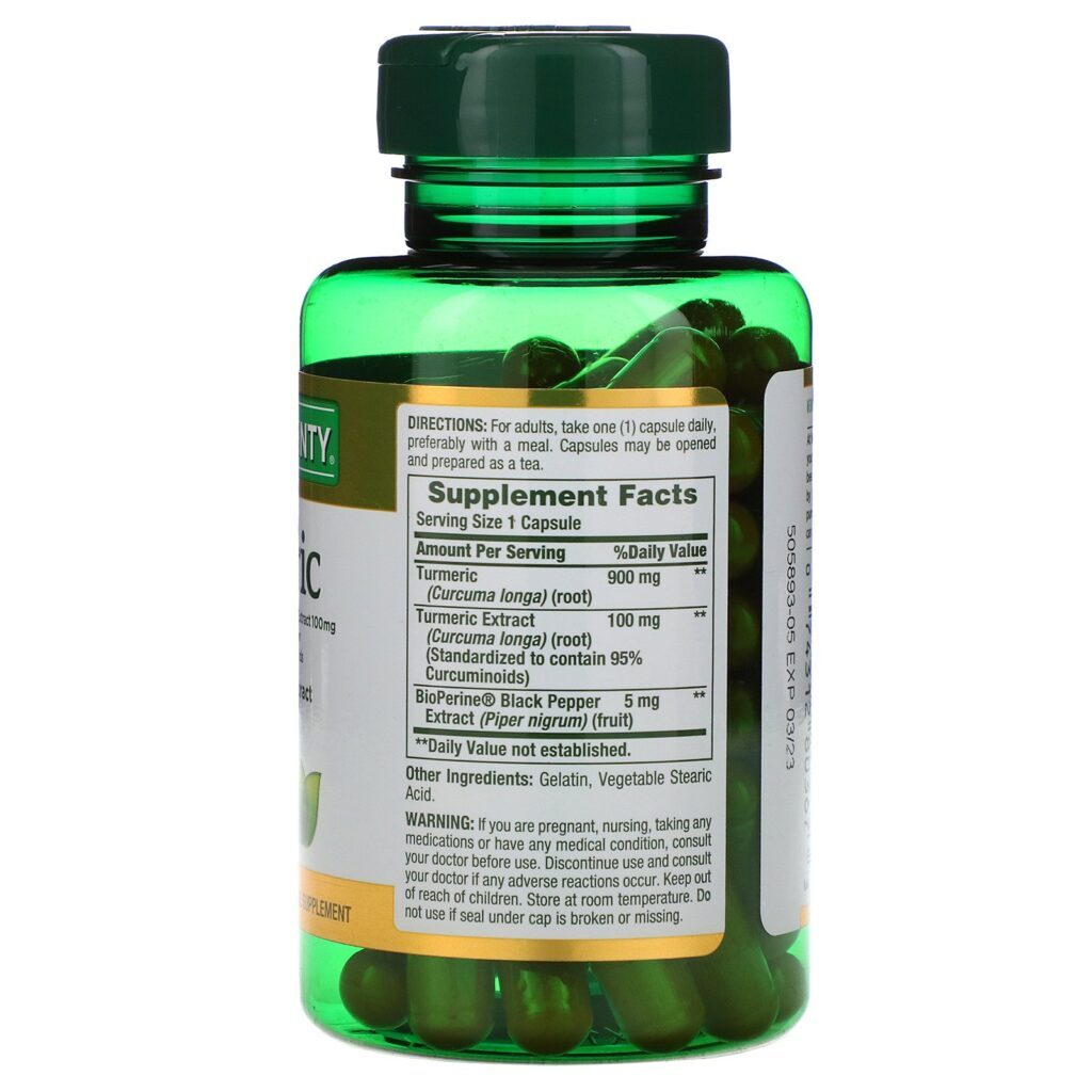 Nature's Bounty, Cúrcuma, 1.000 mg, 60 Cápsulas - Imagem 2