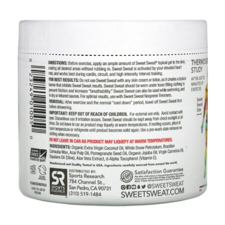 Sports Research, Sweet Sweat Potencializador de Treino, Coco, 13,5 oz (383 g) - Image 2