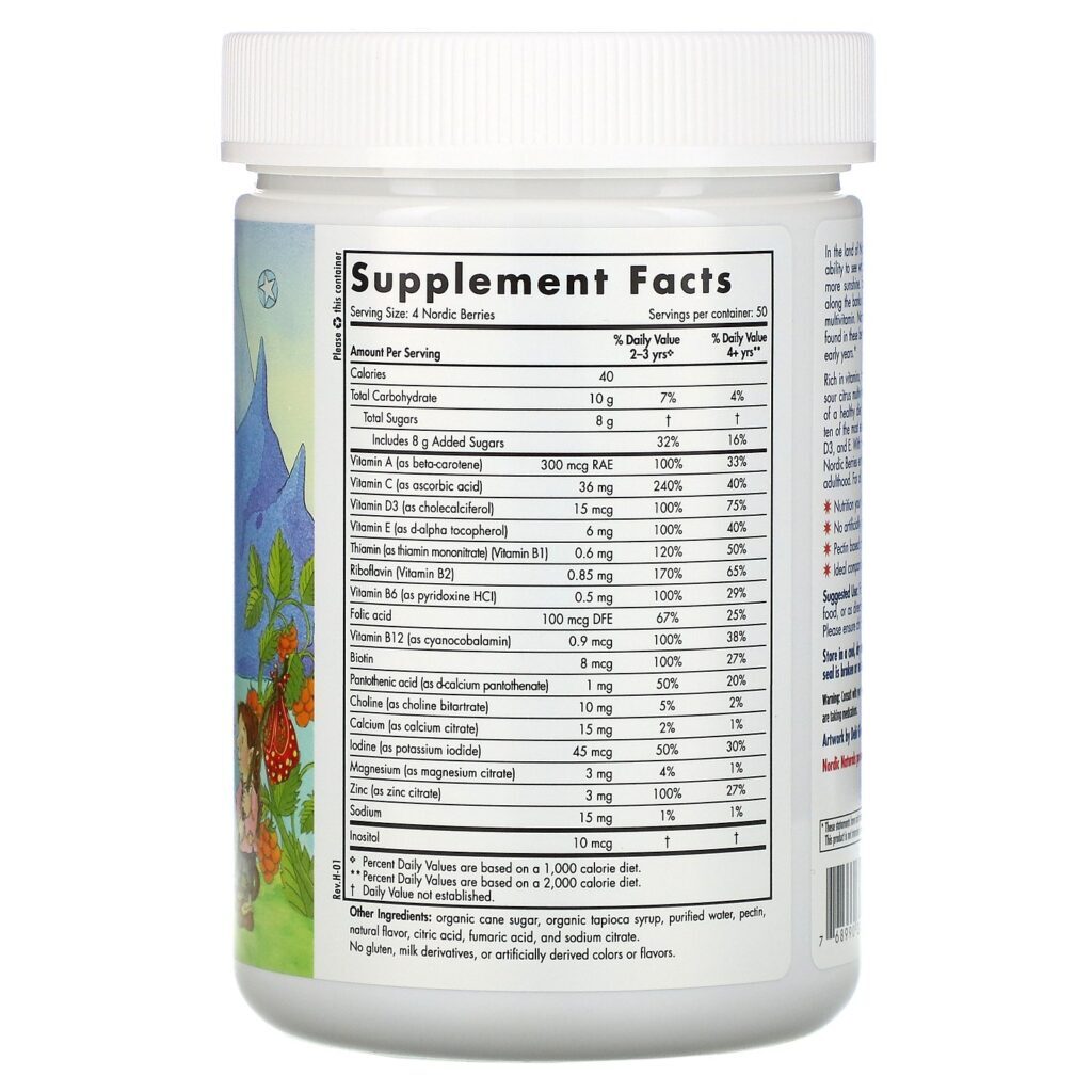 Nordic Naturals, Nordic Berries, Balas de Goma Multivitamínicas, Sabor Original, 200 Balas de Goma - Imagem 2
