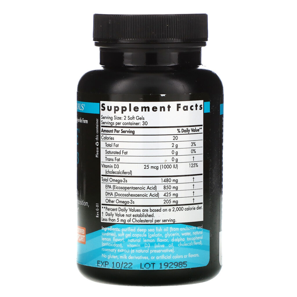 Nordic Naturals, Ômega-D3 Definitivo para o Esporte, 1000 mg, 60 cápsulas gelatinosas - Imagem 2