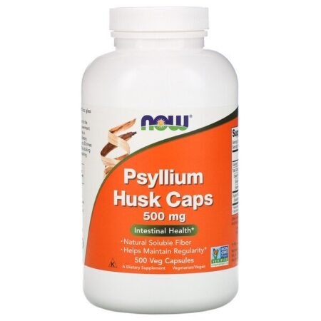 Now Foods, Cápsulas de Casca de Psyllium, 500 mg, 500 Cápsulas Vegetais