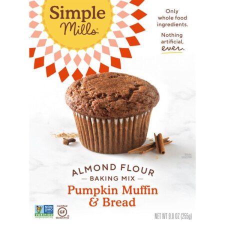 Simple Mills, Naturalmente sem glúten, Mistura de farinha de amêndoa, Muffin e pão de abóbora, 9,0 oz (255 g)