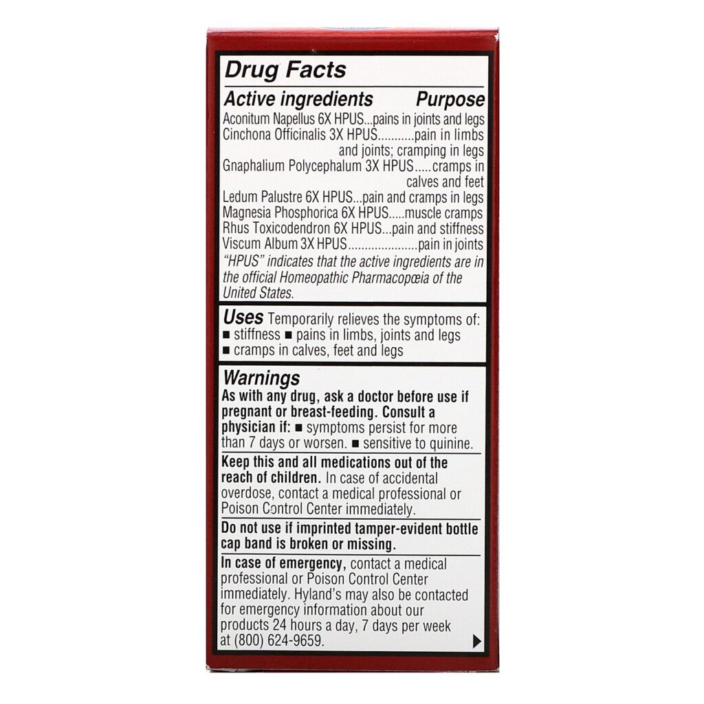 Hyland's, Leg Cramps, 100 Comprimidos de Dissolução Rápida - Imagem 2