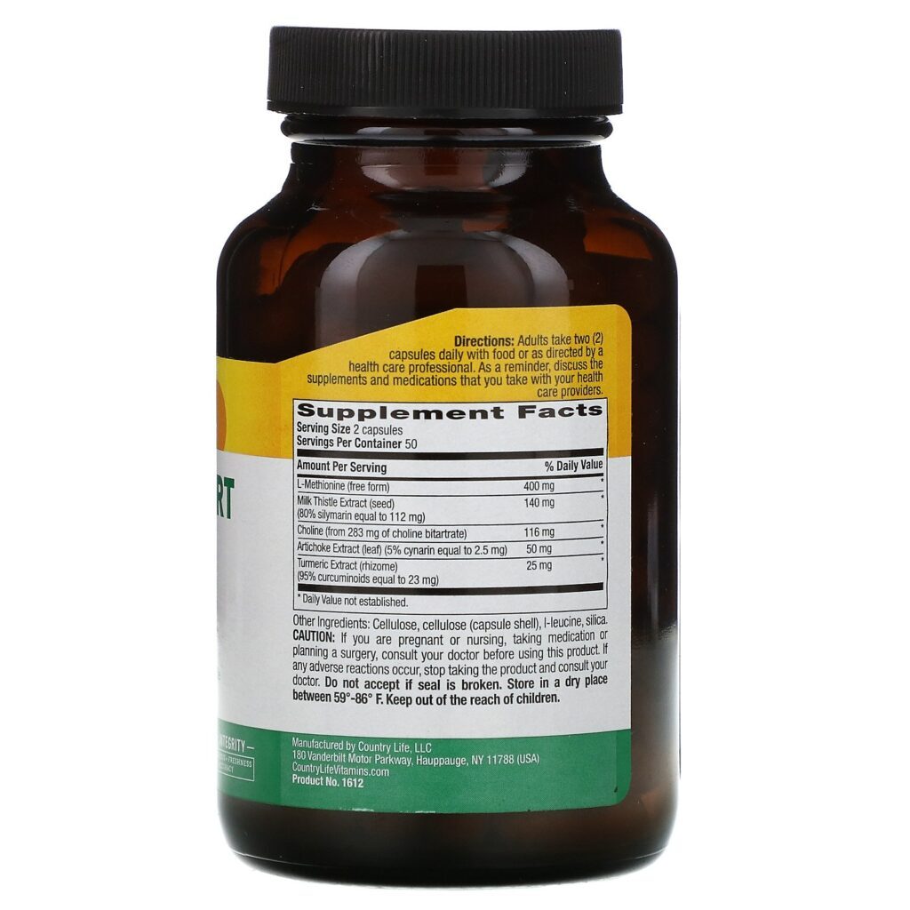 Country Life, Liver Support Factors, 100 Vegan Capsules - Imagem 2