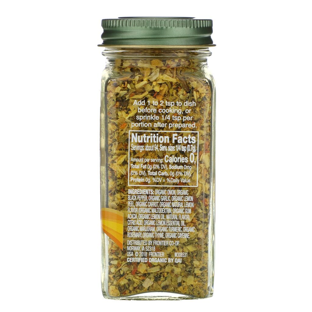 Simply Organic, Tempero Sem Sal, Cítrico, 2,20 oz (63 g) - Imagem 2