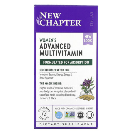 New Chapter, Women's Advanced Multi, 72 Vegetarian Tablets