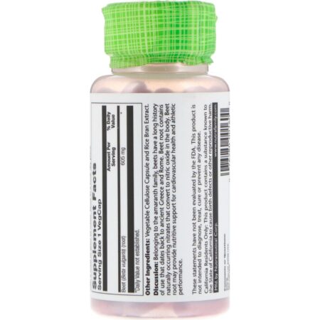 Solaray, Beterraba, 605 mg, 100 Cápsulas Vegetais - Image 2