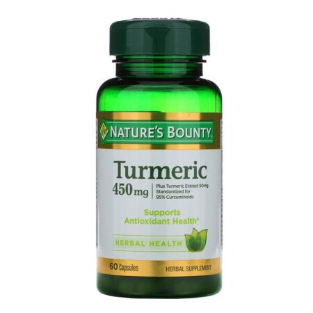 Nature's Bounty, Turmeric, 450 mg, 60 Cápsulas