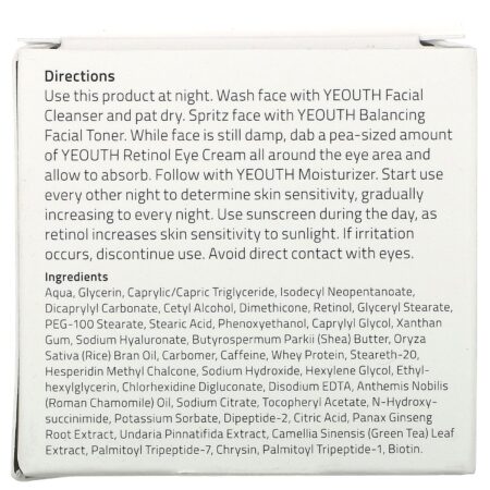 Yeouth, Creme para a Área dos Olhos com Retinol, 30 ml (1 fl oz) - Image 3