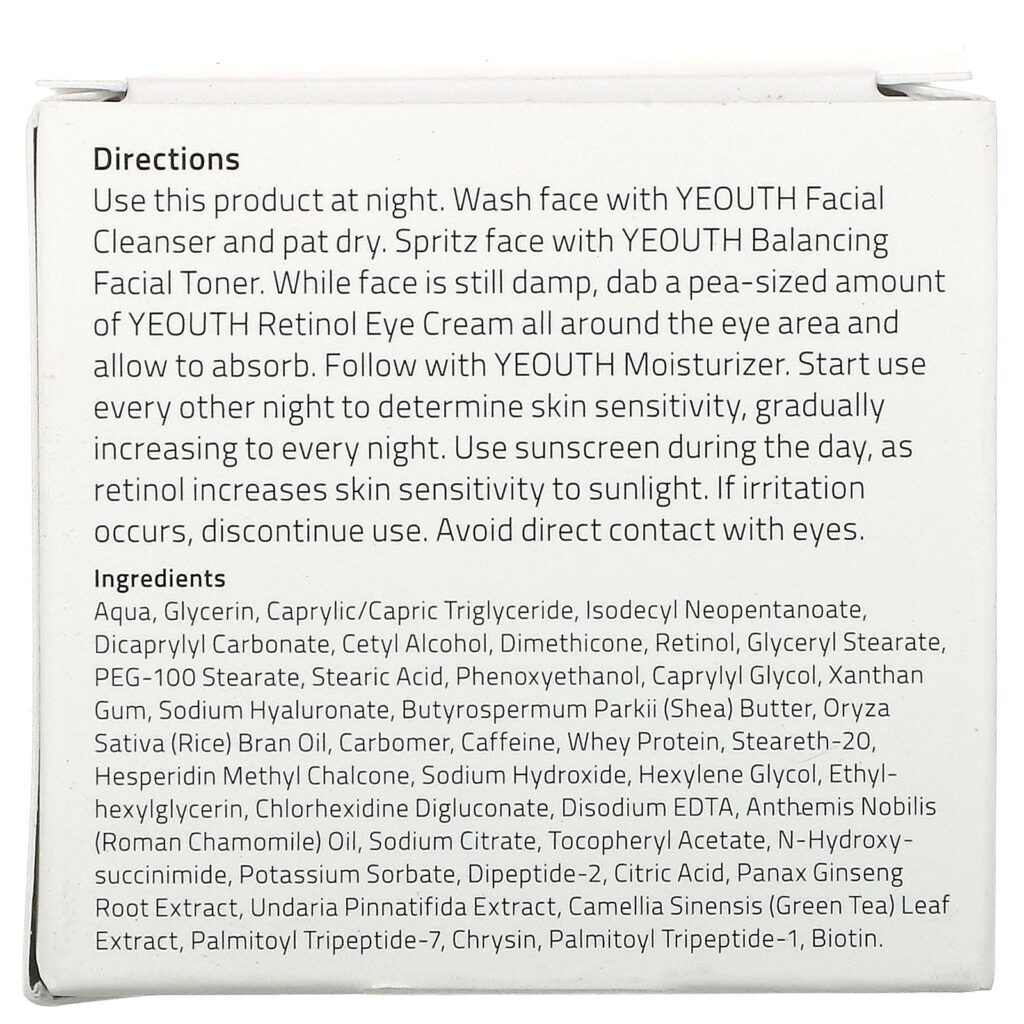 Yeouth, Creme para a Área dos Olhos com Retinol, 30 ml (1 fl oz) - Imagem 3